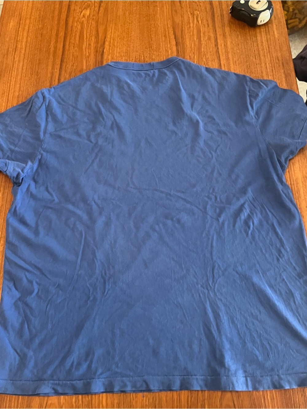 Ralph Lauren Blue Crewneck Tee with Yellow Polo Crew Graphic - Picture 10 of 11